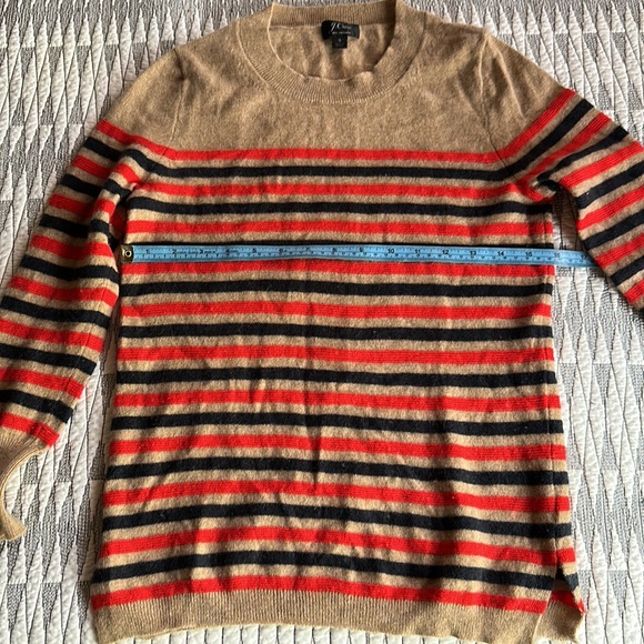 J.crew Everyday cashmere striped crewneck sweater J6427 SMALL - Picture 7 of 9